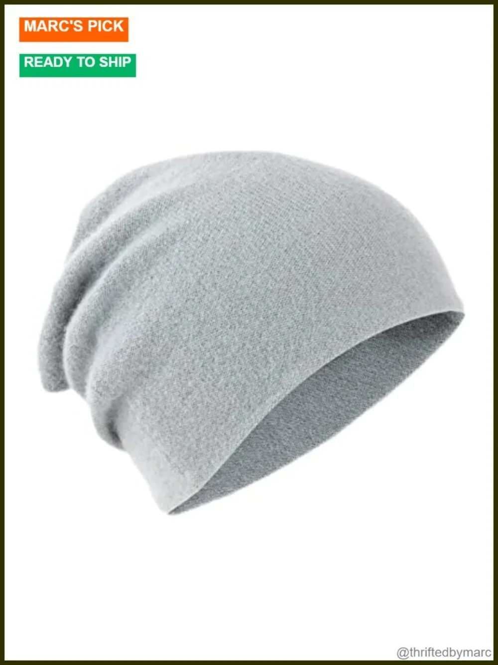 100% Cashmere Double Layered Beanie with Gift Box